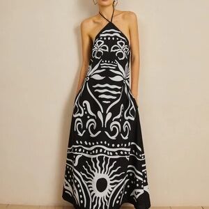 Commense Backless Halter Dress